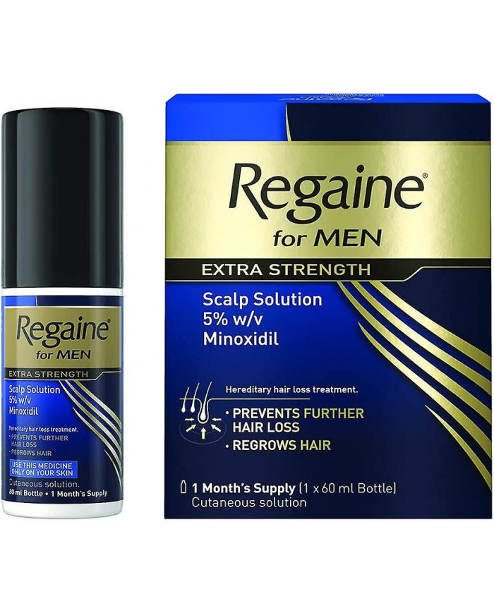 Regaine For Men Extra Strength Scalp Solution 5% p/v Minoxidil Prevent Hair Loss - 60ml