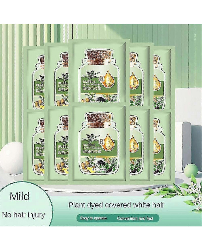 1-10pcs Bubble Hair Dye Shampooing Longue Durée Permanente Couverture Rapide Gris Blanc Naturel Nourrissant [...]