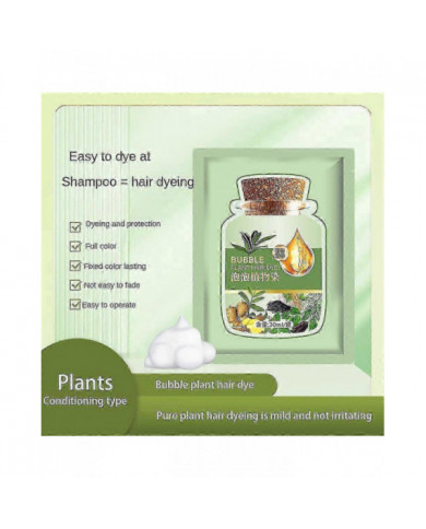 1-10pcs Bubble Hair Dye Shampooing Longue Durée Permanente Couverture Rapide Gris Blanc Naturel Nourrissant [...]