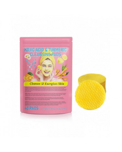 40-160pcs Curcuma Kojic Acide Exfoliant Nettoyant Tampons Doux Visage Nettoyant Outil Soins Du Visage Fournitures Tw