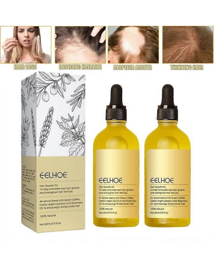 1-3Pcs Nouvelle Huile Naturelle De Croissance Des Cheveux, Veganic Naturel Huile De Croissance Des Cheveux 60ml