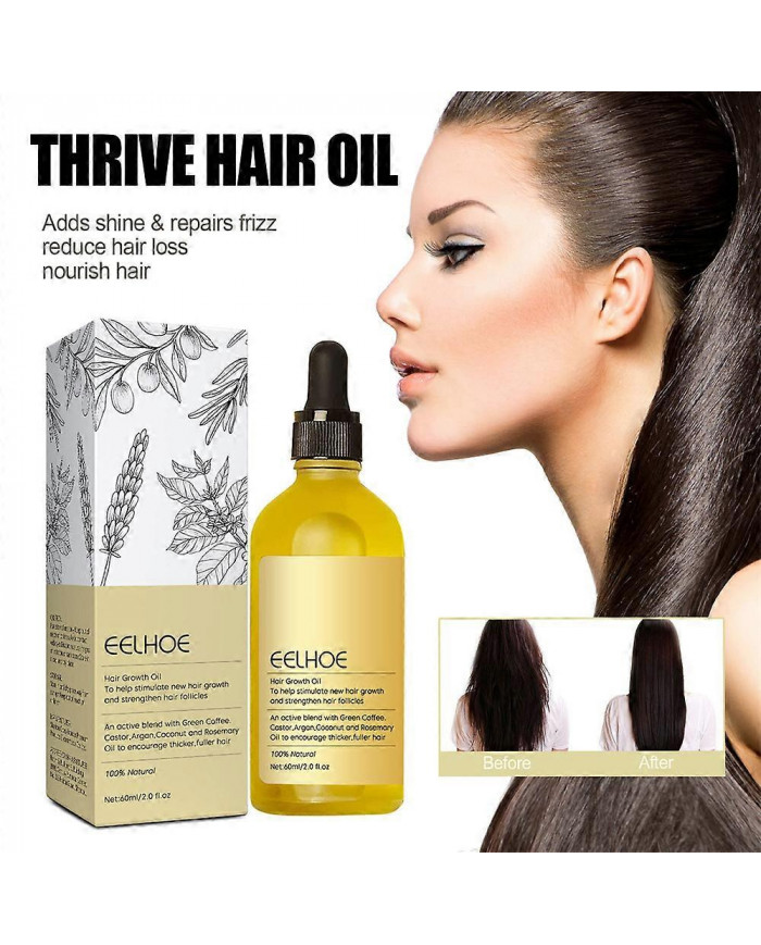 1-3Pcs Nouvelle Huile Naturelle De Croissance Des Cheveux, Veganic Naturel Huile De Croissance Des Cheveux 60ml