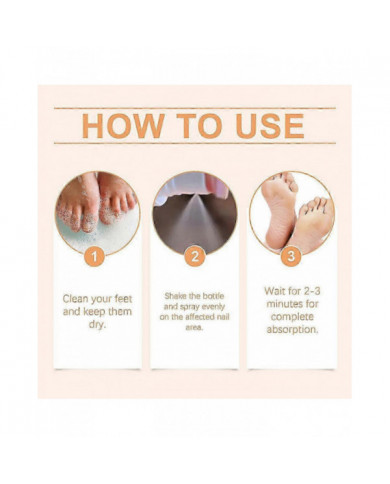 Traitements fongiques Spray pour ongle Ongle Ongle Antifongiques super fort Liquide pour tous les types d’ongles