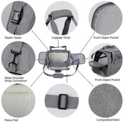 [Ande Online] Black Pet Bag Portable Outdoor Handheld One Shoulder Diagonal Crossing Pet Box