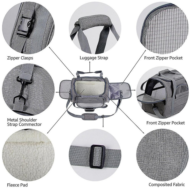 [Ande Online] Black Pet Bag Portable Outdoor Handheld One Shoulder Diagonal Crossing Pet Box