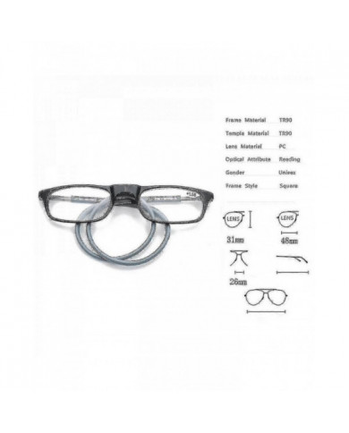 Lunettes de lecture Haute qualité Tr Absorption magnétique Pendaison Cou Funky Lecteurs Lunettes
