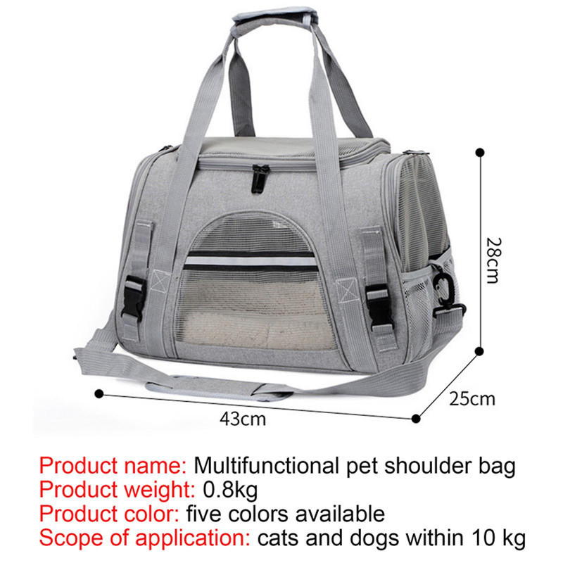 [Ande Online] Black Pet Bag Portable Outdoor Handheld One Shoulder Diagonal Crossing Pet Box