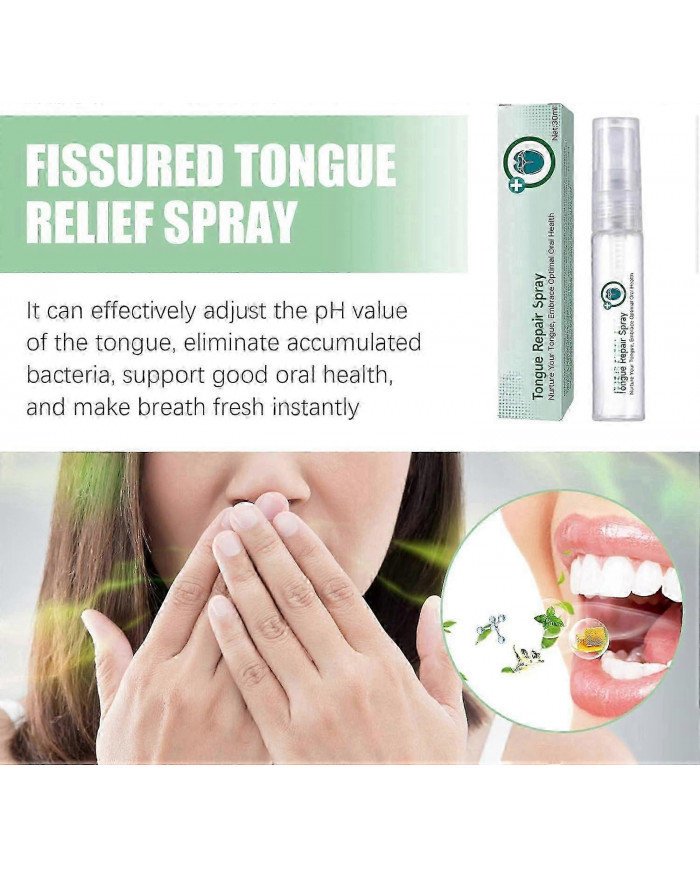 Spray réparateur de langue, éliminateur d’odeurs buccales pour la sécheresse et la mauvaise haleine, spray de [...]