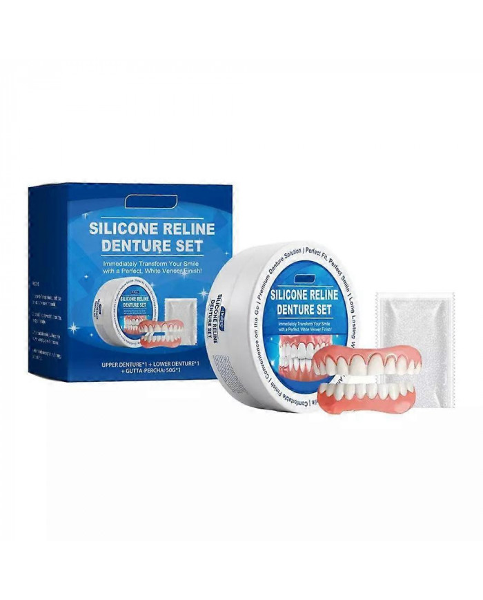 Kit de regarnissage de prothèse dentaire en silicone Soft, sûr et durable Kit de regarnissage en silicone Dents [...]