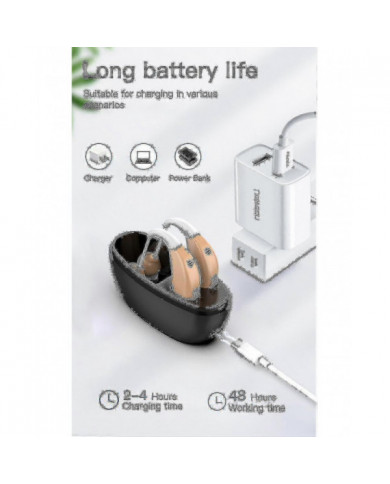 Aides auditives rechargeables avec base de charge