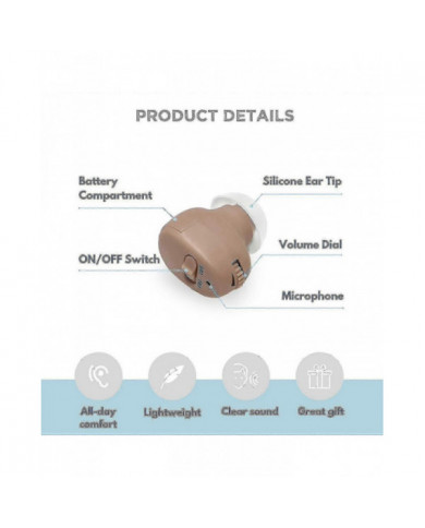 Aides auditives pour personnes âgées - Amplificateur intra-auriculaire pour adultes - Aides auditives avec [...]