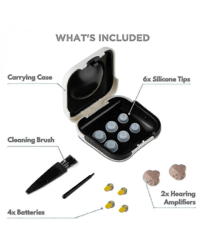 Aides auditives pour personnes âgées - Amplificateur intra-auriculaire pour adultes - Aides auditives avec [...]