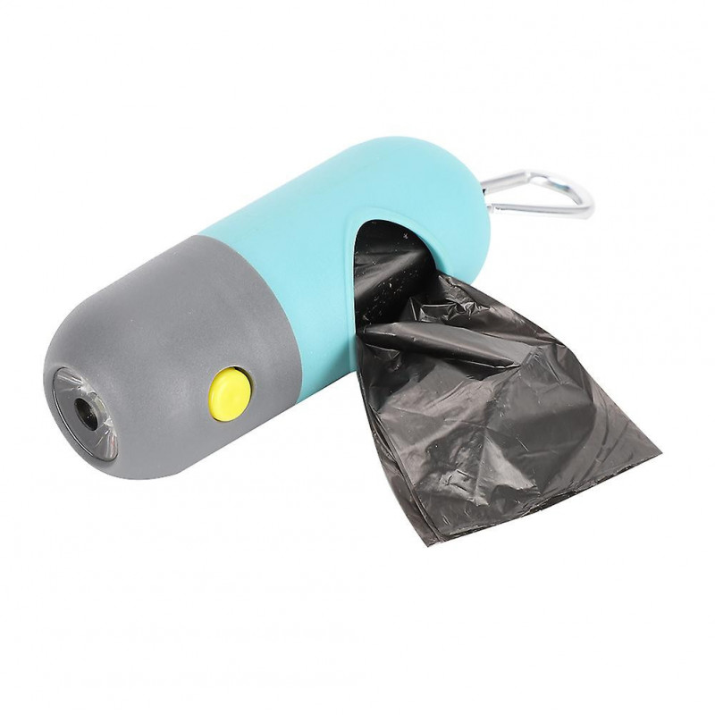 Dog Garbage Bag Dispenser with Light Outdoor Portable Pet Waste Poop Bag Storage Box
