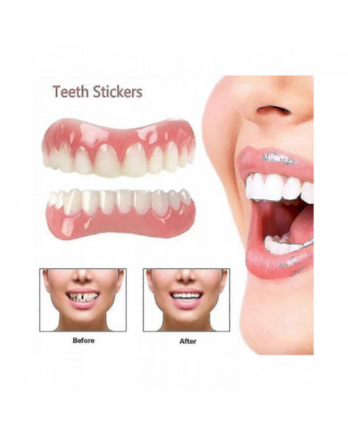 Extra Thin Fake Bright White Tooth Faceers Silicone Soft Safe Adhesive Denture Hide Hide Shade Braces Comfortable [...]