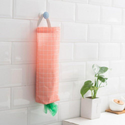 2pcs Plastic Bag Holder - Waterproof Wall Mount Grocery Bag Dispenser - Garbage Bag Organizer