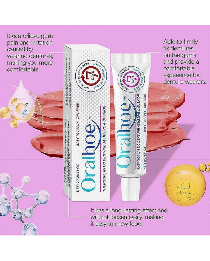 1/2/3PCS Jeremytis Thermoplastic Denture Adhesive,Jeremytis Denture Adhesive