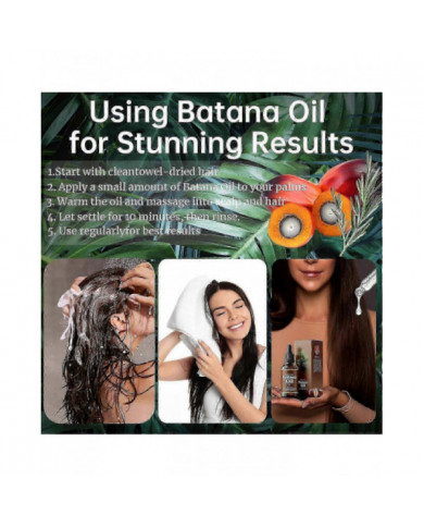 2x Huile Batana au romarin pour la croissance des cheveux - Nourish Scalp Detox For Strong