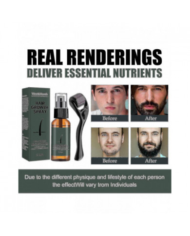 Kit de rouleau de croissance de barbe pour hommes Huile de croissance de barbe pour hommes Exhausteur nourrissant