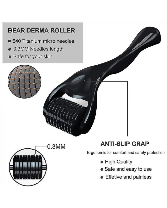 Kit de croissance de la barbe, Rouleau de derma à barbe 0,3 mm, huile à barbe pour hommes La croissance des poils [...]