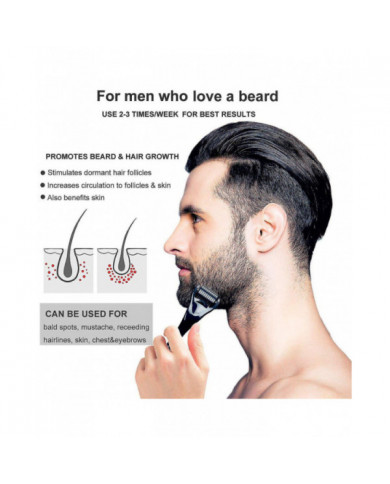 Kit de croissance de la barbe, Rouleau de derma à barbe 0,3 mm, huile à barbe pour hommes La croissance des poils [...]