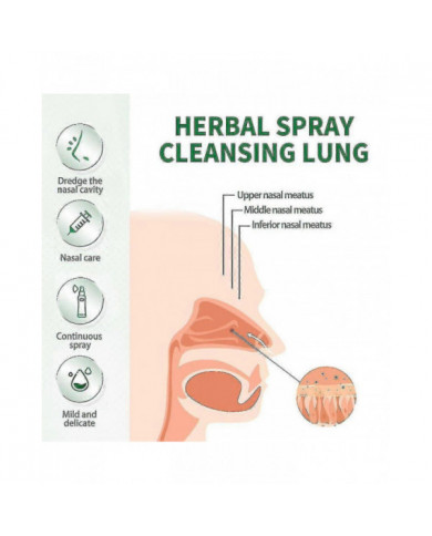 Spray nettoyant et réparateur de poumons à base de plantes