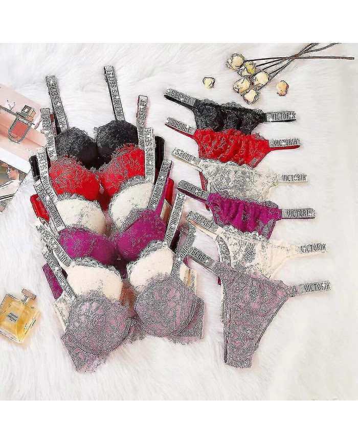 Sexy Lingerie Confort Femmes Set Push Up Soutien-gorge Victoria's Secret Lingerie Set Femme 2 Pièces Sous- [...]