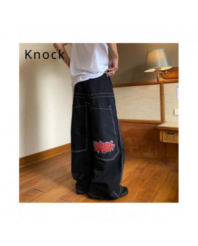 2024 nouveau Knock Trendy High Street Jnco Embroidery demin Jeans pour hommes femmes Hip Pop Loose Fit Wide Pants [...]