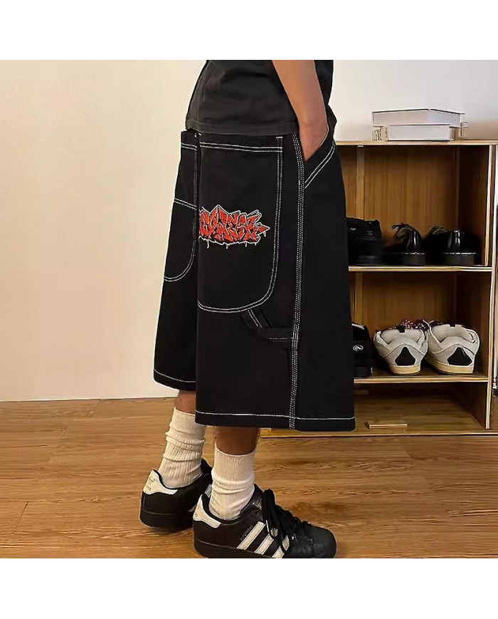 2024 nouveau Knock Trendy High Street Jnco Embroidery demin Jeans pour hommes femmes Hip Pop Loose Fit Wide Pants [...]