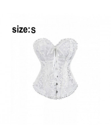Women's Lace Up Boned Overbust Corset Bustier Lingerie Bodyshaper Top Princess Corset - White White-xs