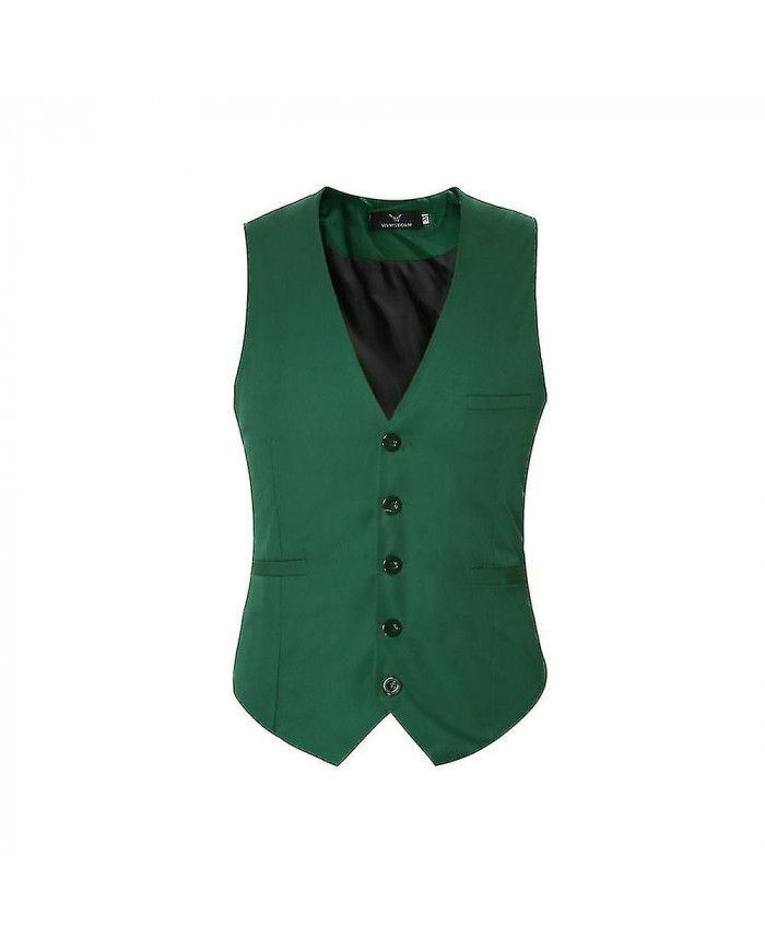 Veste de costume col en V pour hommes Cotton Slim Four Seasons Vest