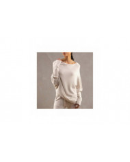 Pull drapé asymétrique, un pull aussi ultra doux que les nuages dames à manches longues Slouch Batwing uni doux [...]
