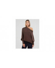 Pull drapé asymétrique, un pull aussi ultra doux que les nuages dames à manches longues Slouch Batwing uni doux [...]