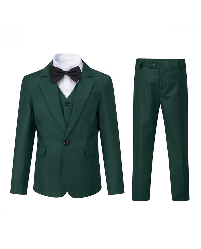 Sliktaa Garçons 3Pce Costume Formel Slim Fit Blazer et Gilet et Pantalon