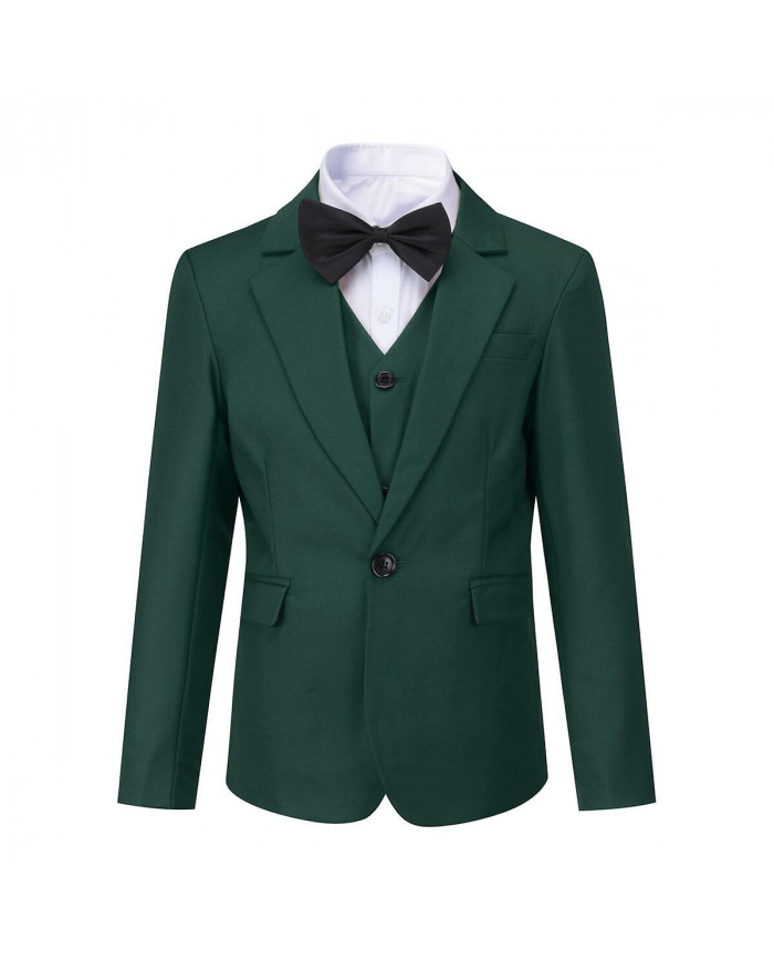 Sliktaa Garçons 3Pce Costume Formel Slim Fit Blazer et Gilet et Pantalon