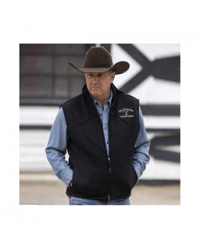 Hommes Gilet Yellowstone Veste Revers Marron Impression Fermeture Éclair Giître Slim Fit Pour Décontracté [...]