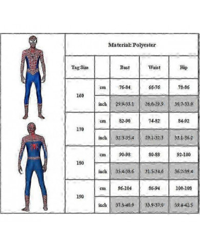 Homme Super-héros Marvel Spider-man Costume Body Costume Halloween Cosplay Costumes Spiderman Jumpsuit Adult