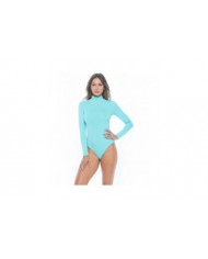 Manches longues Col Tortue Corps Combinaison-Respirant Coton Stretch