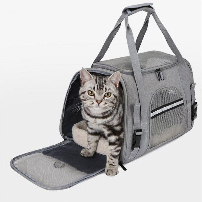 Dog Bag - Transport Bag For Pets - Grey - Convenient And Stylish Dog Bag - Transport Bag For Pets - Grey - Convenient And Stylish