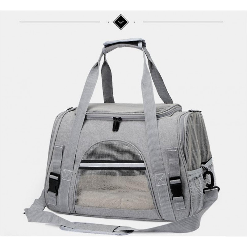 Dog Bag - Transport Bag For Pets - Grey - Convenient And Stylish Dog Bag - Transport Bag For Pets - Grey - Convenient And Stylish