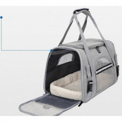 Dog Bag - Transport Bag For Pets - Grey - Convenient And Stylish