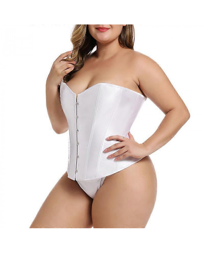 Women's Bustier Corset Top Sexy Lingerie Sets Black Satin Waist Cincher