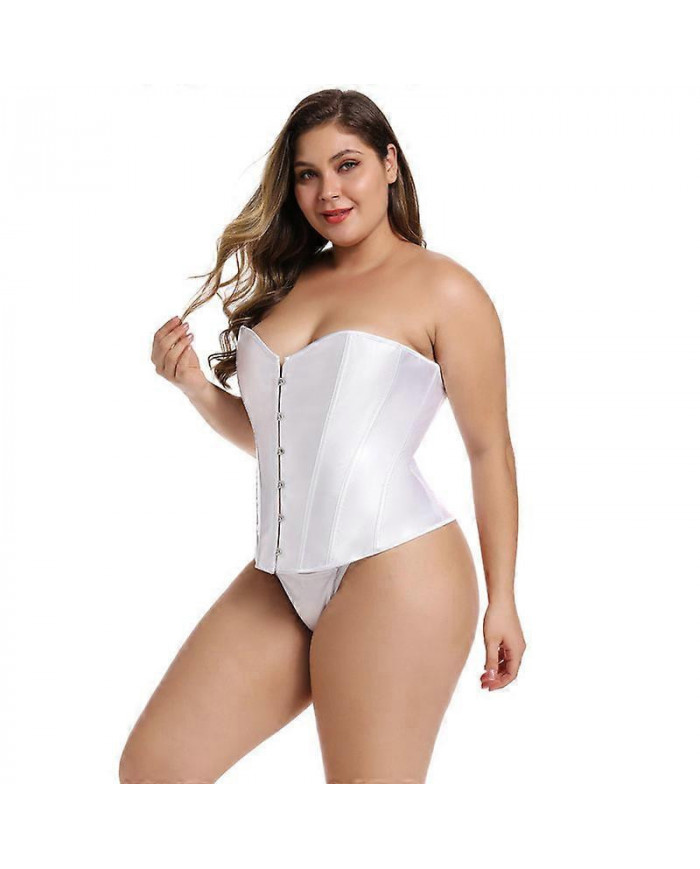 Women's Bustier Corset Top Sexy Lingerie Sets Black Satin Waist Cincher