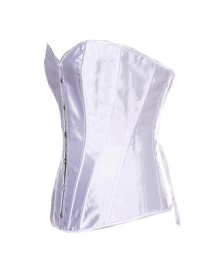 Women's Bustier Corset Top Sexy Lingerie Sets Black Satin Waist Cincher