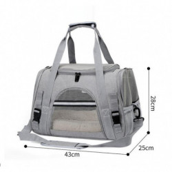 Dog Bag - Transport Bag For Pets - Grey - Convenient And Stylish
