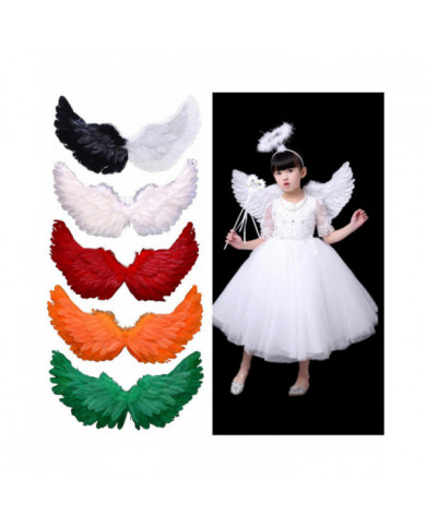 Naievear ange plume ailes avec sangles élastiques couleur vive léger costume cosplay ailes photographie accessoires