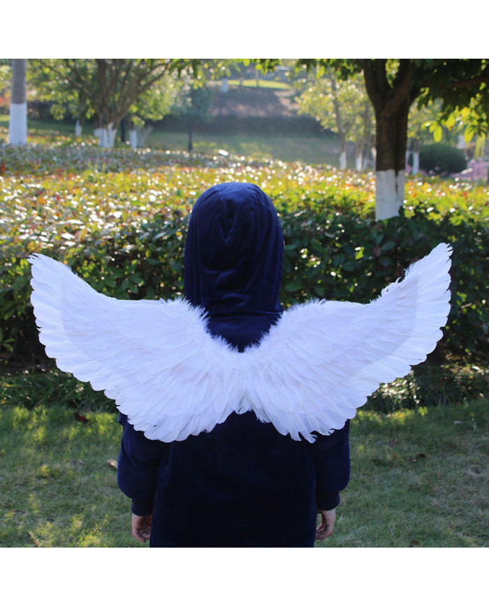 Naievear ange plume ailes avec sangles élastiques couleur vive léger costume cosplay ailes photographie accessoires