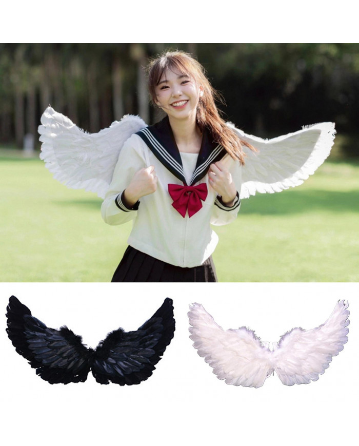 Naievear ange plume ailes avec sangles élastiques couleur vive léger costume cosplay ailes photographie accessoires