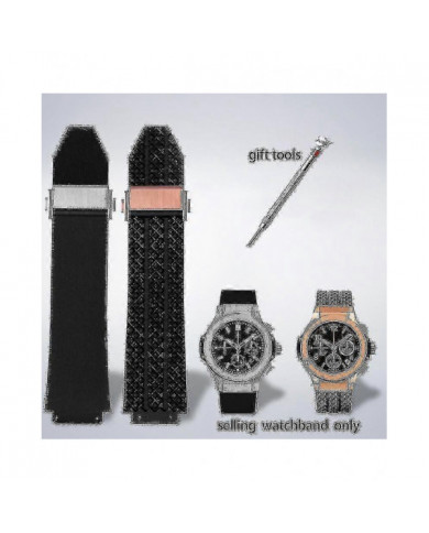 Bracelet de montre pour Hublot Big Bang Silicone 25 * 19mm étanche Bracelet de montre pour hommes Chaîne Montre [...]