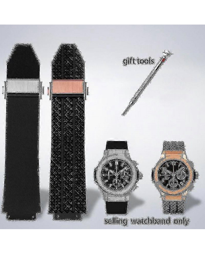 Bracelet de montre pour Hublot Big Bang Silicone 25 * 19mm étanche Bracelet de montre pour hommes Chaîne Montre [...]