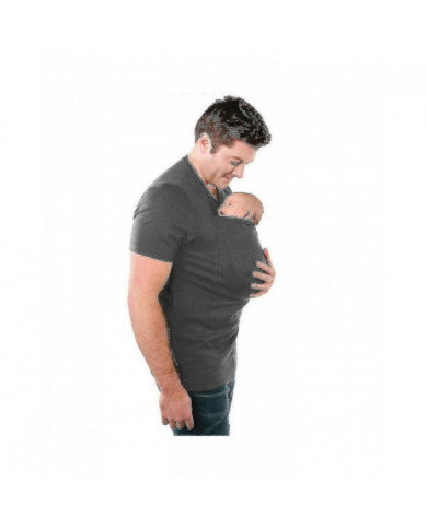 T-shirts Kangourou Papa Homme T-shirt Porte-bébé